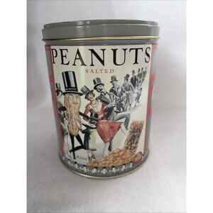 Planters Mr Peanut Limited Edition Vintage Metal Tin Salted Peanuts Storage Can